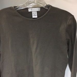 Brown long sleeve cotton blouse